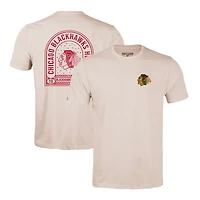 Men's Levelwear Khaki Chicago Blackhawks Richmond Stained Glass T-Shirt