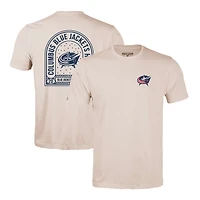 Men's Levelwear Khaki Columbus Blue Jackets Richmond Stained Glass T-Shirt