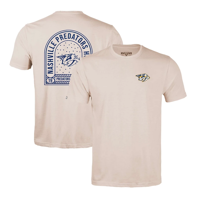 Men's Levelwear Khaki Nashville Predators Richmond Stained Glass T-Shirt
