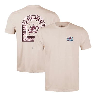 Men's Levelwear Khaki Colorado Avalanche Richmond Stained Glass T-Shirt
