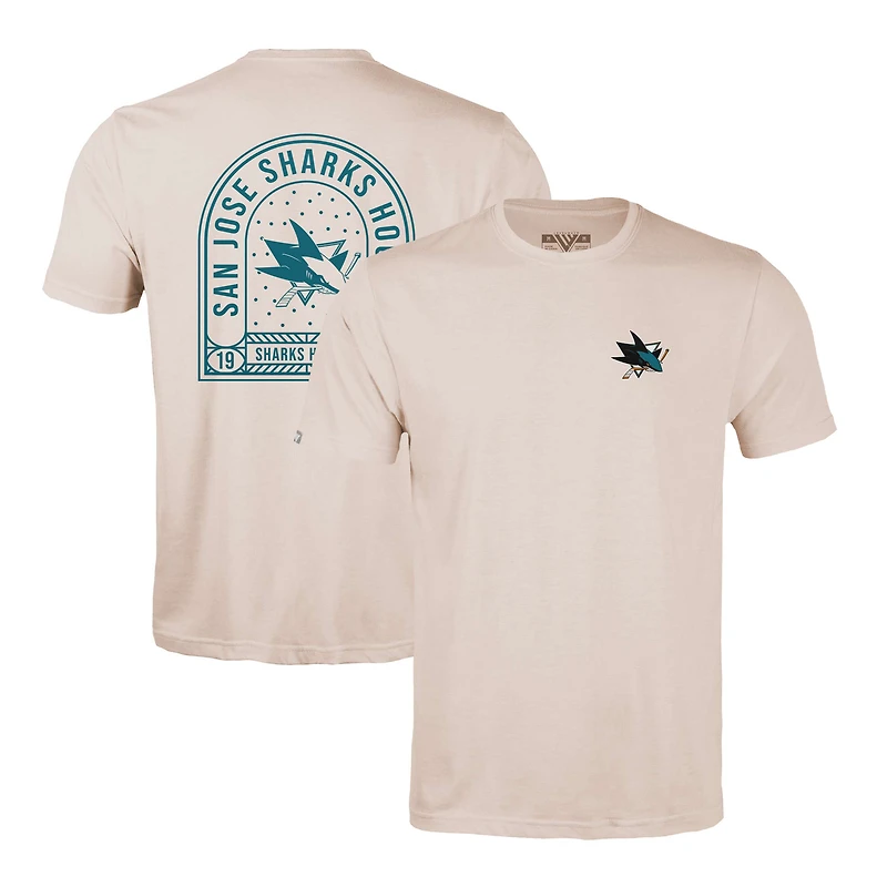Men's Levelwear Khaki San Jose Sharks Richmond Stained Glass T-Shirt