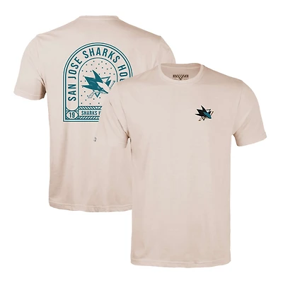 Men's Levelwear Khaki San Jose Sharks Richmond Stained Glass T-Shirt