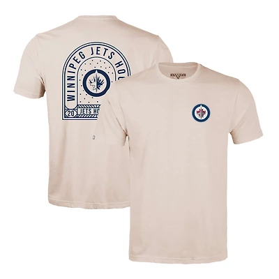 Men's Levelwear Khaki Winnipeg Jets Richmond Stained Glass T-Shirt