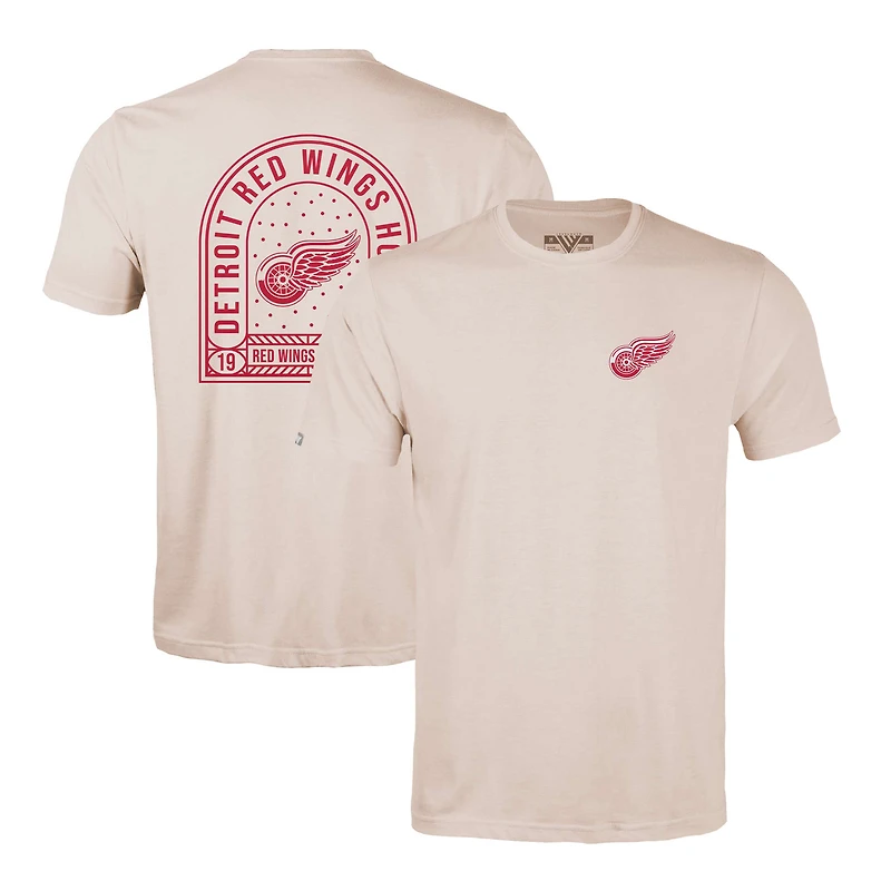 Men's Levelwear Khaki Detroit Red Wings Richmond Stained Glass T-Shirt
