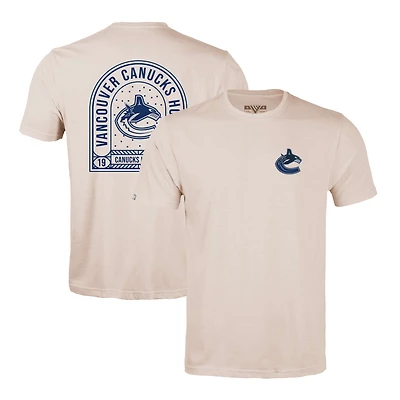 Men's Levelwear Khaki Vancouver Canucks Richmond Stained Glass T-Shirt