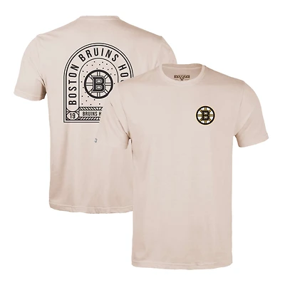 Men's Levelwear Khaki Boston Bruins Richmond Stained Glass T-Shirt
