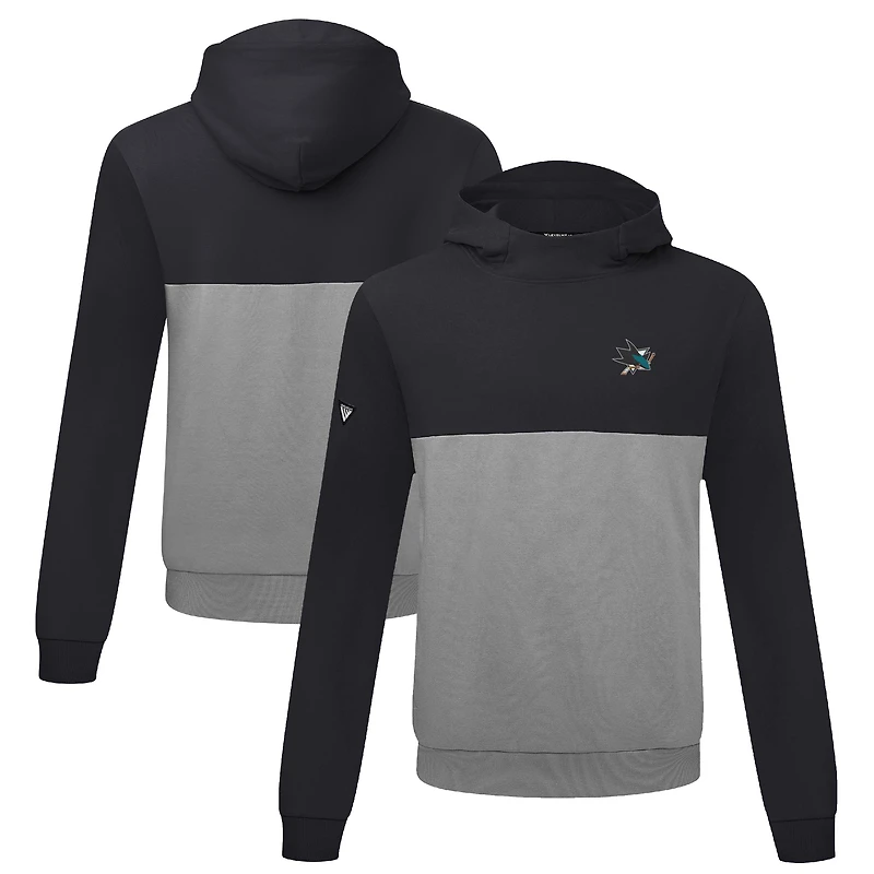 Men's Levelwear Black/Gray San Jose Sharks Bracket Pullover Hoodie