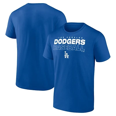 Men's Royal Los Angeles Dodgers Stacked Baseball T-Shirt