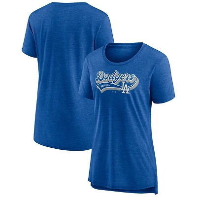 Women's Royal Los Angeles Dodgers League Leader Tri-Blend T-Shirt