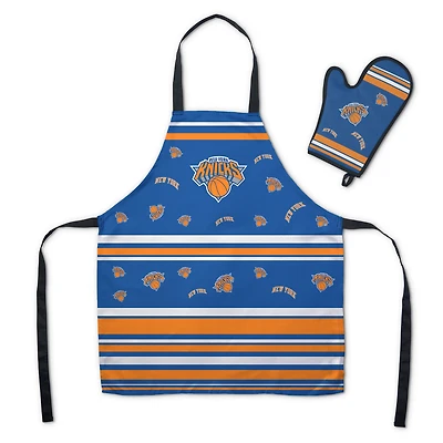 The Northwest Group New York Knicks Press Two-Piece Apron and Mitt BBQ Set