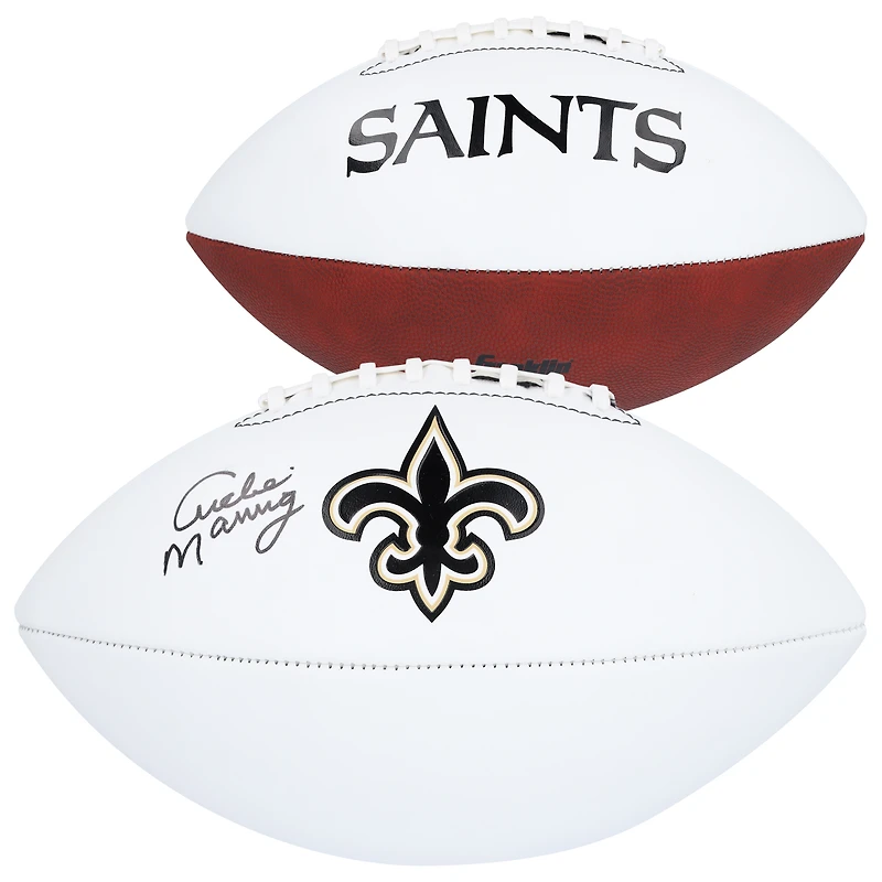 Archie Manning New Orleans Saints Autographed Franklin White Panel Football
