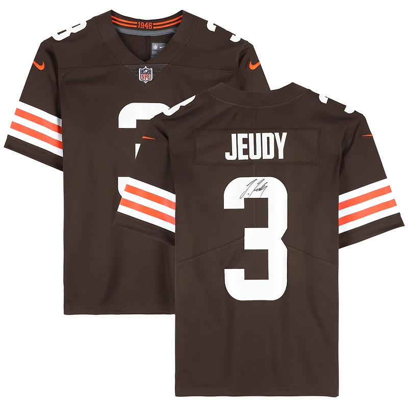 Jerry Jeudy Cleveland Browns Autographed Brown Nike Limited Jersey
