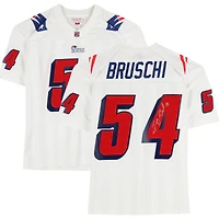 Tedy Bruschi New England Patriots Autographed 1996 White Mitchell & Ness Legacy Jersey