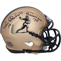Jim Plunkett Stanford Cardinal Autographed Gold Heisman Riddell Speed Mini Helmet with "Heisman '70" Inscription