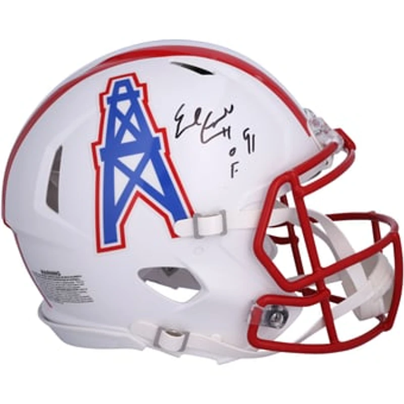 Earl Campbell Houston Oilers Autographed Riddell Speed Authentic Helmet with "HOF 91 Inscription