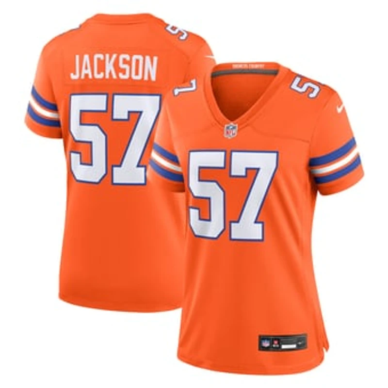 Women's Nike Tom Jackson Orange Denver Broncos Mile High Collection 1977 Throwback Retired Player Game Jersey