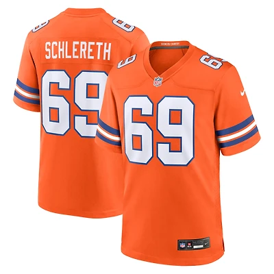 Men's Nike Mark Schlereth Orange Denver Broncos Retired Player Alternate Game Jersey