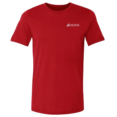 Men's 500 Level Red Atlanta Drive GC TGL Primary Wordmark Team T-Shirt