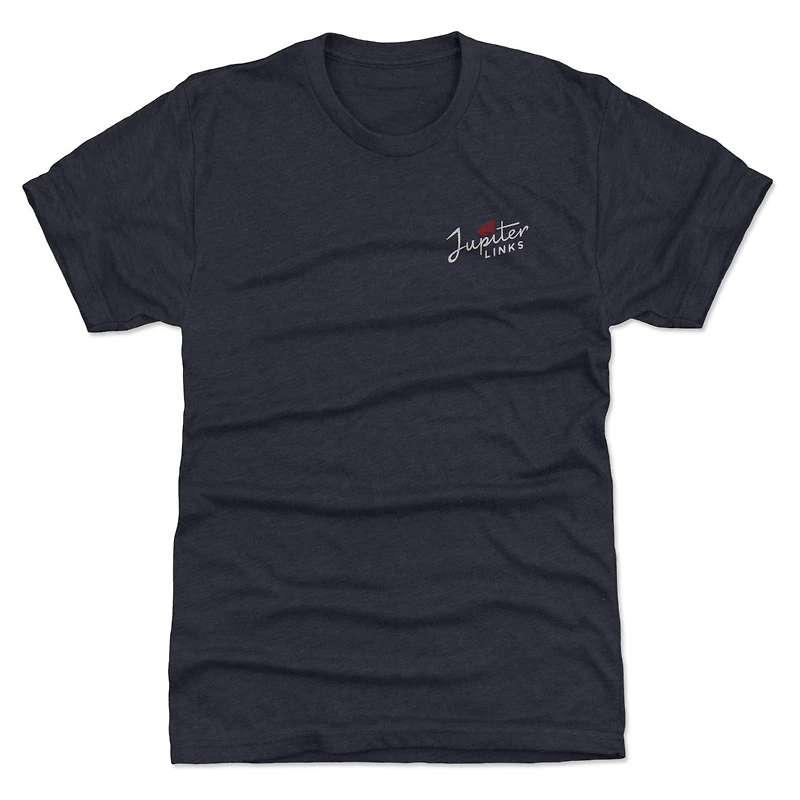 Men's 500 Level Heather Navy Jupiter Links Golf Club TGL Team Wordmark Premium Tri-Blend T-Shirt