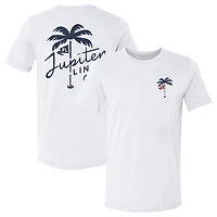 Men's 500 Level White Jupiter Links Golf Club TGL Primary Logo Lockup Wordmark Team T-Shirt