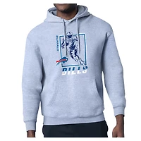 Men's Starter Heather Gray Buffalo Bills Player Grid Pullover Hoodie