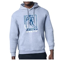 Men's Starter Heather Gray Indianapolis Colts Player Grid Pullover Hoodie