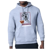 Men's Starter Heather Gray Washington Commanders Player Grid Pullover Hoodie