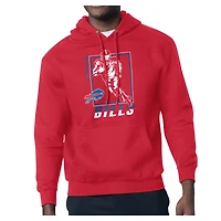 Men's Starter Red Buffalo Bills Player Grid Pullover Hoodie