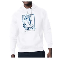 Men's Starter White Indianapolis Colts Player Grid Pullover Hoodie