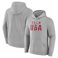 Men's Gray Team USA 2024 Olympics Primary Logo Pullover Hoodie