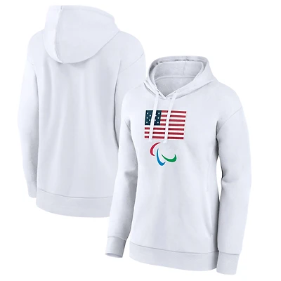 Women's  Gray Team USA 2024 Paralympics Primary Logo Pullover Hoodie