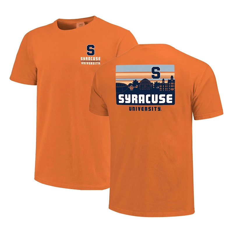 Men's Orange Syracuse Orange Striped Campus Skyline T-Shirt