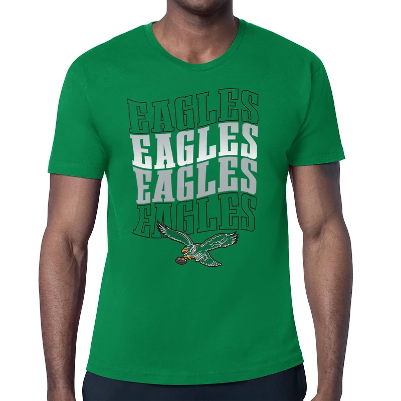 Men's Starter Kelly Green Philadelphia Eagles Stacked Retro Logo T-Shirt