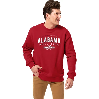 Men's League Collegiate Wear Crimson Alabama Tide Essentials 2.0 Fleece Pullover Sweatshirt
