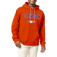 Men's League Collegiate Wear Orange Clemson Tigers Essentials 2.0 Fleece Pullover Sweatshirt