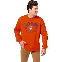 Men's League Collegiate Wear Orange Clemson Tigers Essentials 2.0 Fleece Pullover Sweatshirt