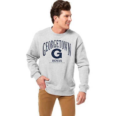 Men's League Collegiate Wear Heather Gray Georgetown Hoyas Essentials 2.0 Fleece Pullover Sweatshirt