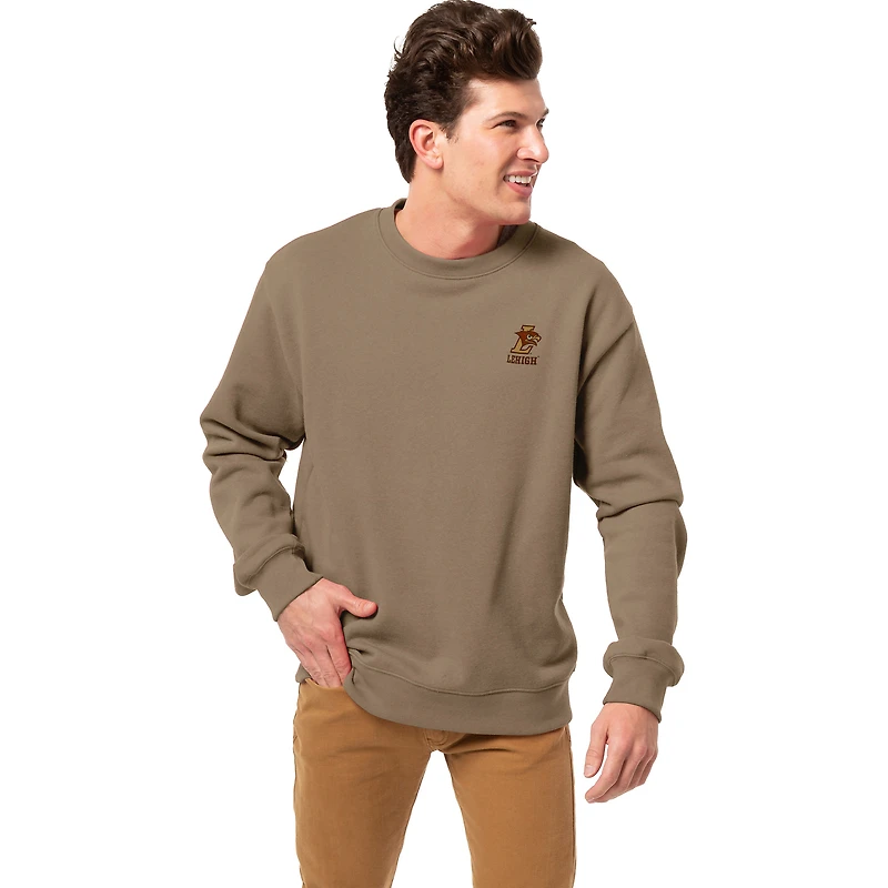 Men's League Collegiate Wear Brown Lehigh Mountain Hawks Essentials 2.0 Fleece Pullover Sweatshirt