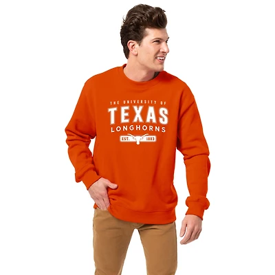 Men's League Collegiate Wear Texas Orange Longhorns Essentials 2.0 Fleece Pullover Sweatshirt