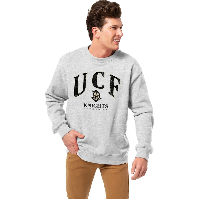 Men's League Collegiate Wear Heather Gray UCF Knights Essentials 2.0 Fleece Pullover Sweatshirt