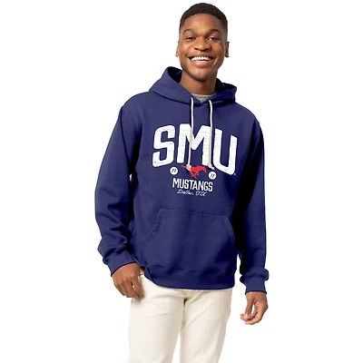 Men's League Collegiate Wear Royal SMU Mustangs Essentials 2.0 Fleece Pullover Hoodie