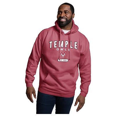 Men's League Collegiate Wear Cherry Temple Owls Essentials 2.0 Fleece Pullover Hoodie