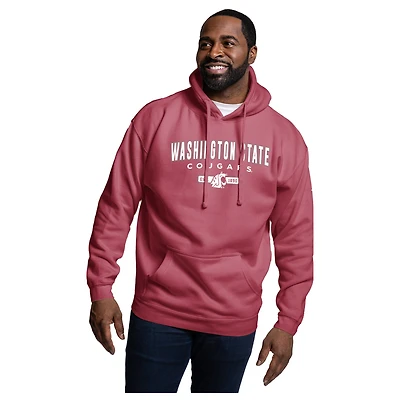 Men's League Collegiate Wear Crimson Washington State Cougars Essentials 2.0 Fleece Pullover Hoodie
