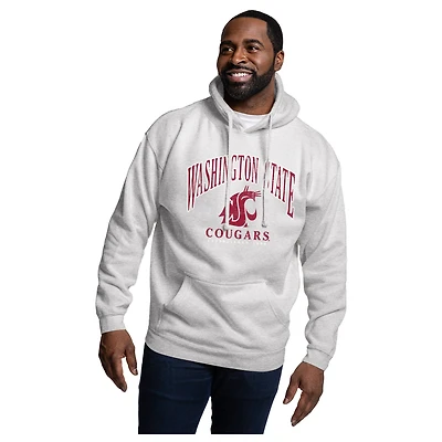 Men's League Collegiate Wear Heather Gray Washington State Cougars Essentials 2.0 Fleece Pullover Hoodie