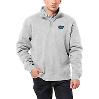 Men's League Collegiate Wear Heather Gray Florida Gators Essentials 2.0 Fleece Quarter-Zip Jacket