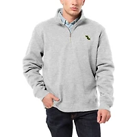 Men's League Collegiate Wear Heather Gray William & Mary Tribe Essentials 2.0 Fleece Quarter-Zip Jacket