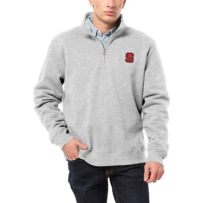 Men's League Collegiate Wear Heather Gray NC State Wolfpack Essentials 2.0 Fleece Quarter-Zip Jacket