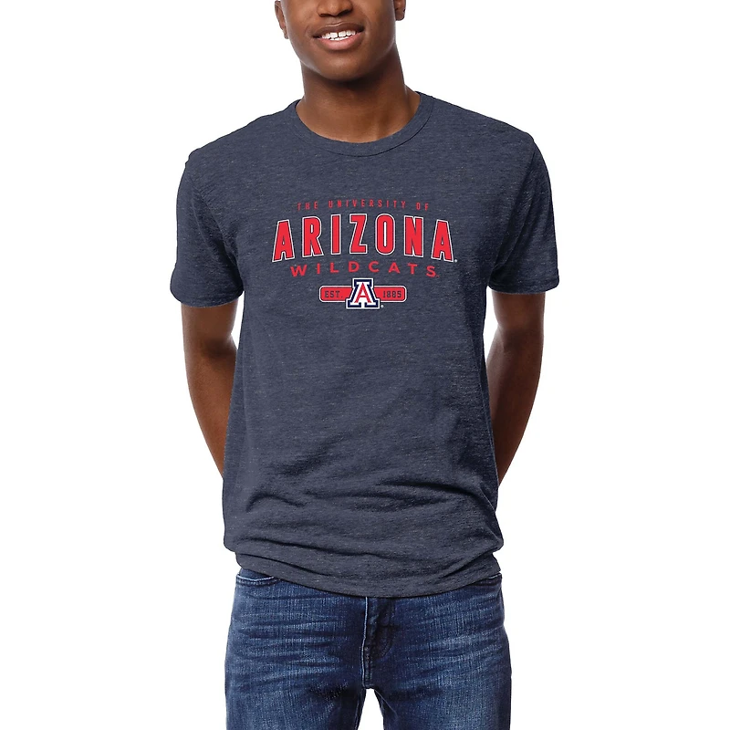 Men's League Collegiate Wear Heather Navy Arizona Wildcats Victory Falls Tri-Blend T-Shirt