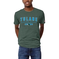 Men's League Collegiate Wear Heather Green Tulane Green Wave Victory Falls Tri-Blend T-Shirt