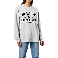 Women's Ash UCF Knights Throwback Oversized Long Sleeve T-Shirt